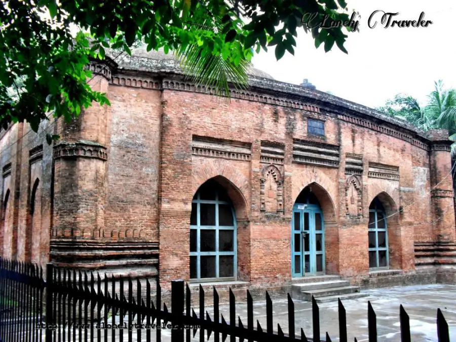 Terracotta details on Baba Adam Mosque walls